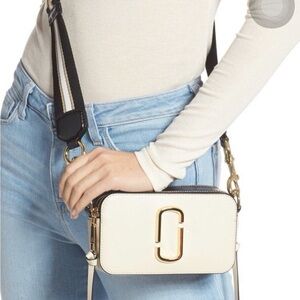 Marc Jacobs Cream and Black Crossbody Bag